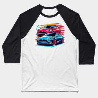 Tesla Model S Baseball T-Shirt